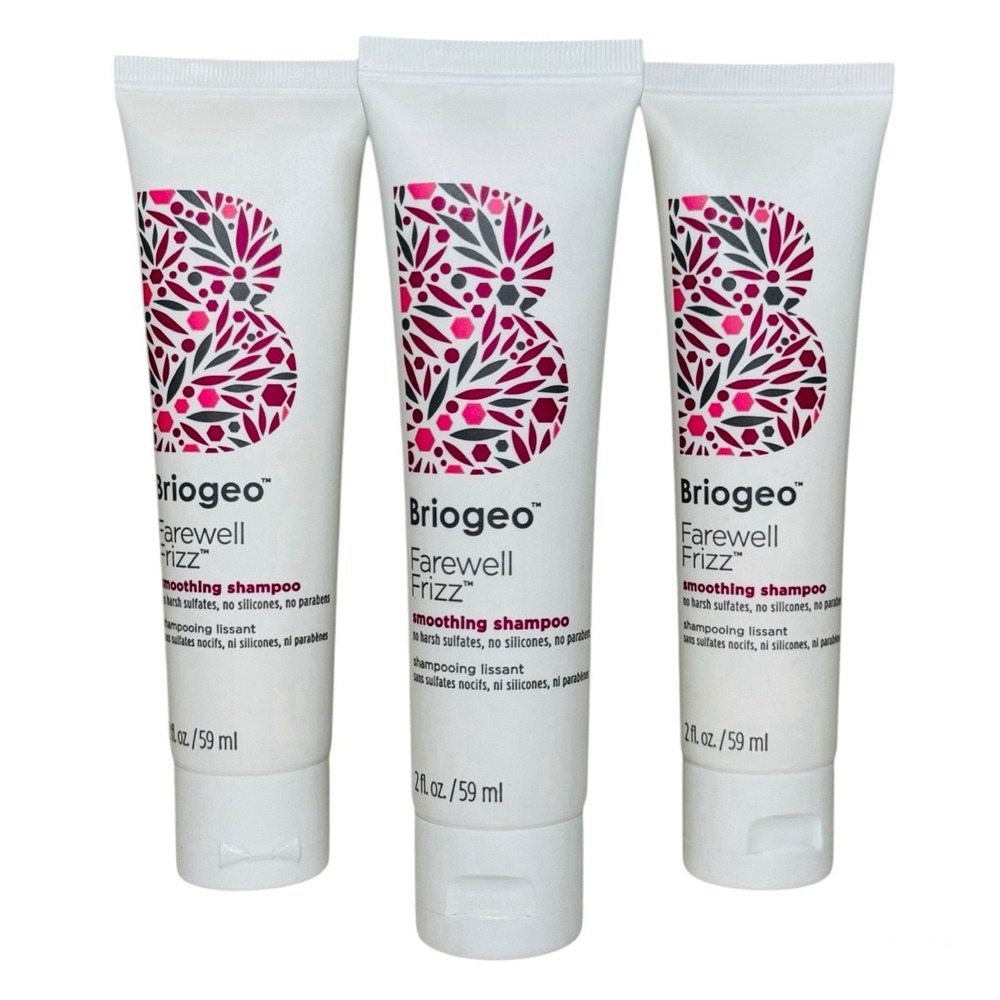 Briogeo Farewell Frizz Smoothing‎ Shampoo 3x Tubes Sealed 2 fl oz/59 ml Each NEW